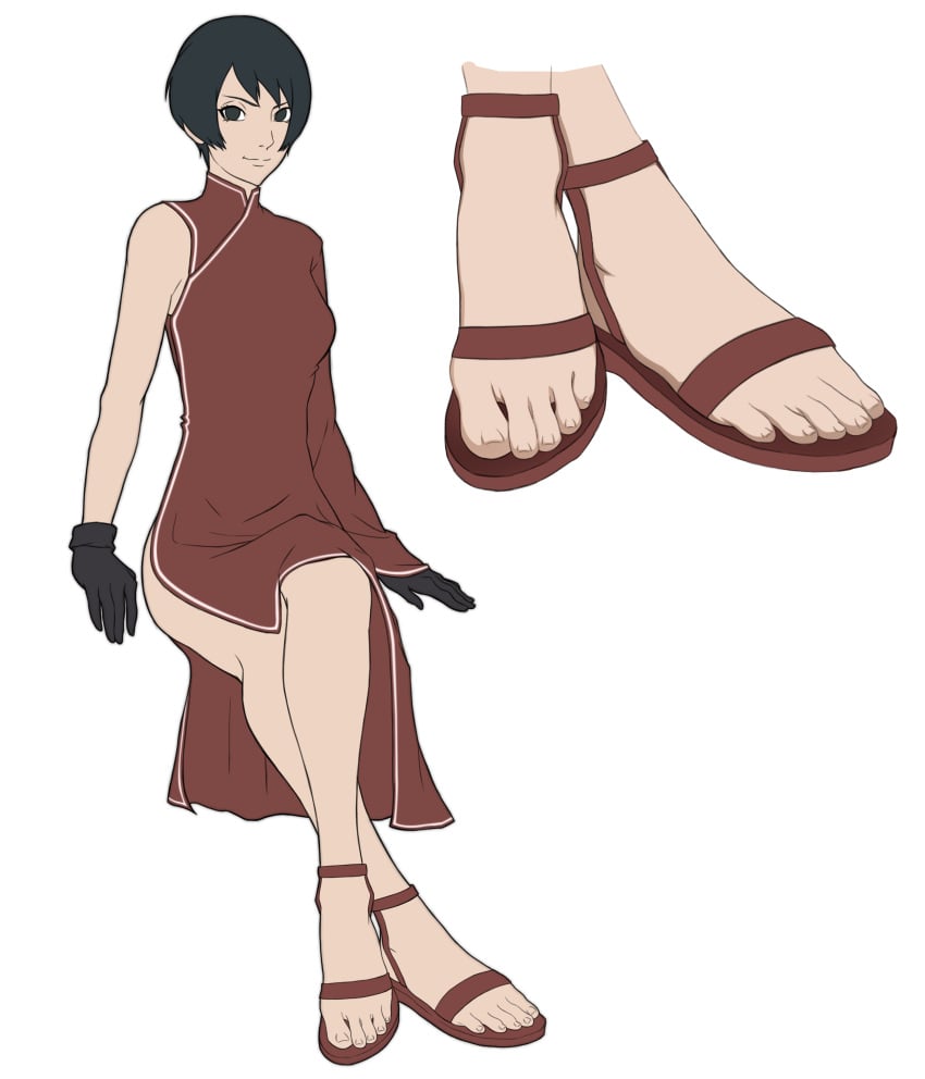 Rule 34 1girls Bare Legs Barefoot Black Eyes Black Hair Boruto Naruto Next Generations China 