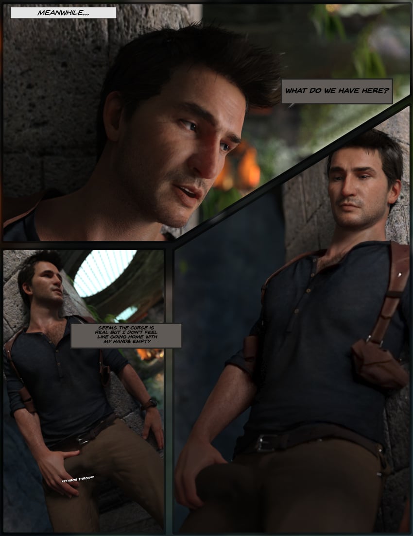 Rule 34 1boy Bulge English Text Fully Clothed Human Human Only Male Male Only Nathan Drake 8279