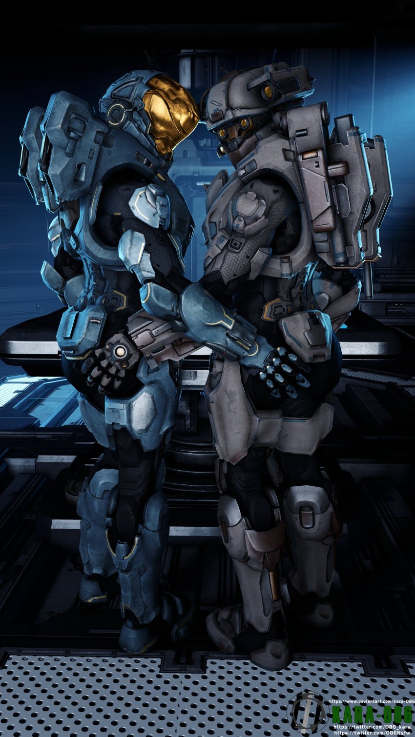 Rule 34 2girls 3d Armor Ass Female Only Female Spartan Halo Halo Series Hand On Ass Helmet Kara 7190